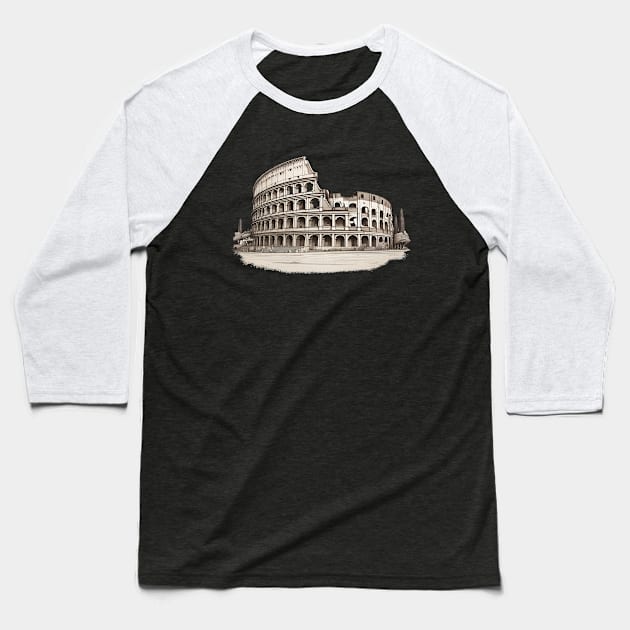 Roman colosseum Baseball T-Shirt by STARSsoft